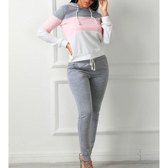 🎉Host Pick🎉 ColorBlock Hooded Top and Pants - Picture 3 of 7